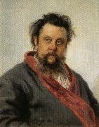 Ilya Repin Portrait of Modest Mussorgsky oil painting artist